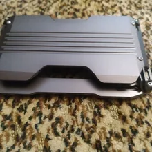 DIENQI-Tarjetero de Metal RFID para hombre, billetera minimalista con identificación de negocios, Tarjetero