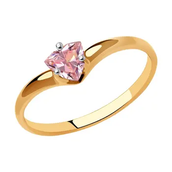 

Sokolov ring in Gold with cubic zirconia Swarovski,Crystals, fashion jewelry, gold, 585, women's male