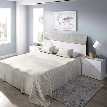 

Marriage headboard in GIA model KIT with 2 bedside tables white COLOR glitter and cement