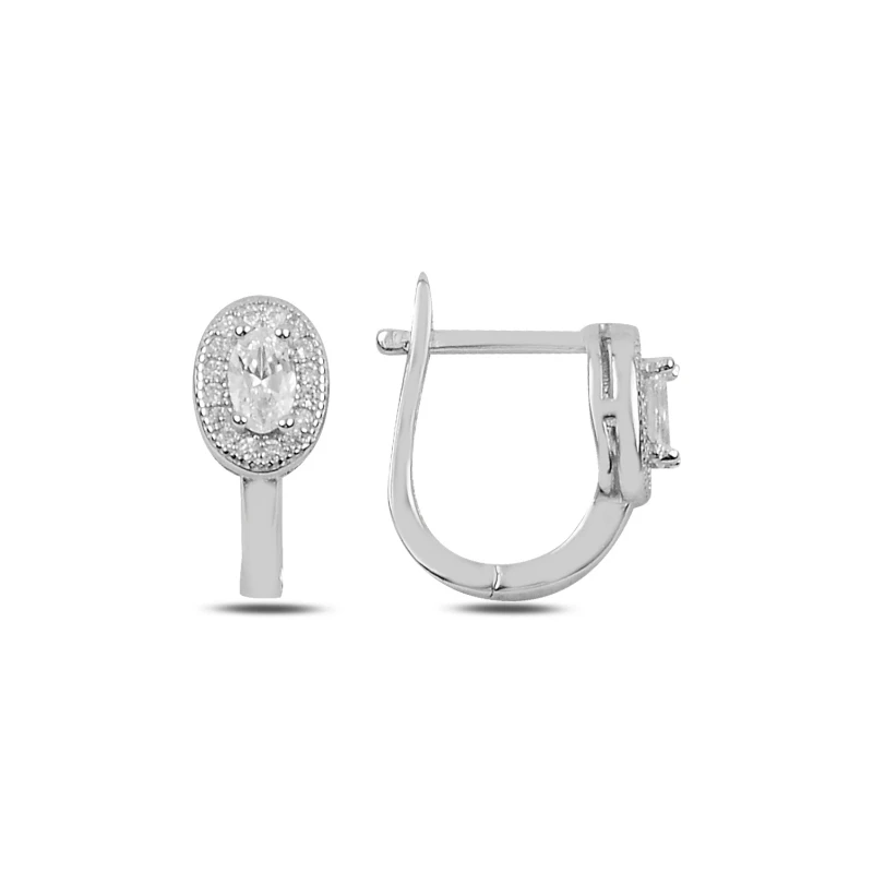 Серебряные 925 пробы циркониевые серьги J