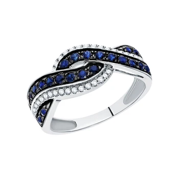 

Gold ring with sapphires and diamonds sunlight sample 585