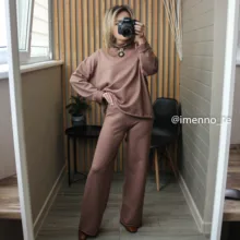 Tracksuit Sweater Spring Two-Piece-Set Women Pullover Knitted Genayooa Korean Womens