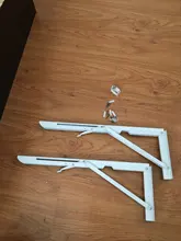 NAIERDI-Soporte de ángulo de plegado para estante pesado, montaje de triángulo montado en la pared, ajustable, para banco, mesa y muebles, 8-20 pulgadas, 2 uds.