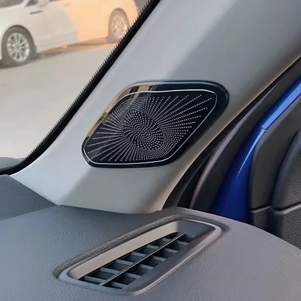 

2PCS FRONT PILLAR SPEAKER TRIM COVER MOULDINGS FOR HONDA CIVIC 2022 2023 METAL CHROME