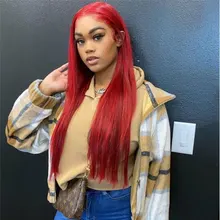 Remyblue-pelucas de cabello humano con encaje frontal 13x1, 99J, cabello humano malayo liso, Remy, prearrancado, 28 pulgadas