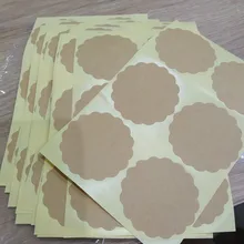 Pegatinas Vintage de marca Kraft para manualidades, sobres adhesivos hechos a mano, sello adhesivo de sello, color blanco, varios, 100 Uds.