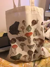 Bolso de lona con estampado de rana para mujer, bolsa de gran capacidad estilo Harajuku, Estilo Vintage Hip Hop, bolso de hombro para chicas Kawaii