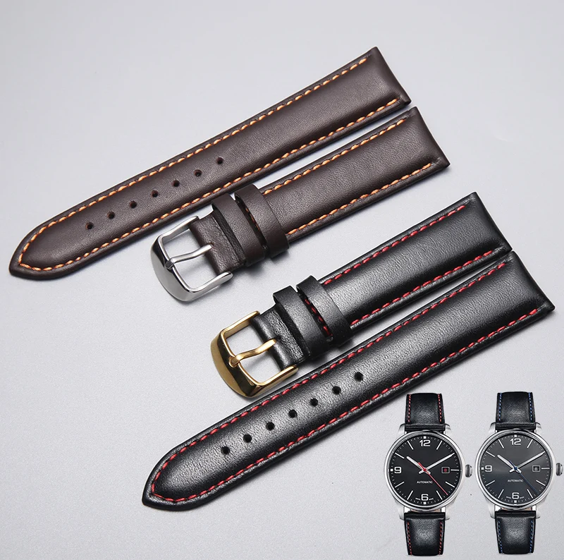 18 мм 20 мм 22 мм мягкий высококачественный ремешок для часов из натуральной кожи для DW skgen Casio SEIKO MVMT для мужчин и женщин браслет на запястье