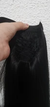 Extensión de cabello de cola de caballo, peluca recta rizada, sintético largo envolvente, cola de poni falsa, rubia, Afro