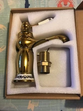 Tap Gold-Faucet Washbasin Retro-Tap Brass Hot-And-Cold-Water-Basin Antique European
