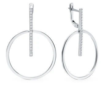 

Silver earrings with cubic zirconia sunlight sample 925