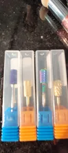 Brocas de carburo de tungsteno azul para manicura, fresas de Metal para manicura, máquina eléctrica, broca, TRXDS1-18, 1 Uds.