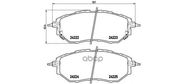 Колодки Тормозные Subaru Legacy/Outback/Tribeca 2.0-3.6 03- Передние Brembo P78017 Brembo арт. P78017