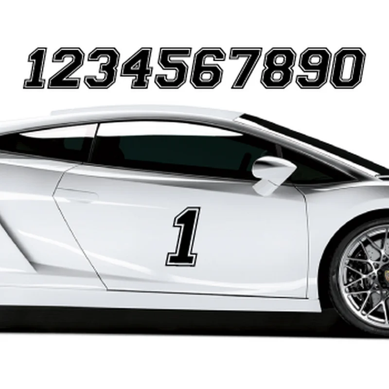 Car Reflective Stickers Car Door Stickers Car Sticker Film Car Sticker Car Stickers Car Vinyl Film Car Body Stickers Car Key Sticker S52148# Racing Numbers 0 1 2 3 4 5 6 7 8 9 Car Stickers Vinyl Decal Motorcycle Decorative Accessories Choose Your Number
