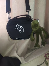 Bandolera de lona con estampado de dibujos animados para mujer, bolso de hombro tipo sobre