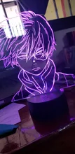 Lamp Bedroom-Decor Gift Led-Night-Light Acrylic Academia Face-Design Anime Shoto Todoroki