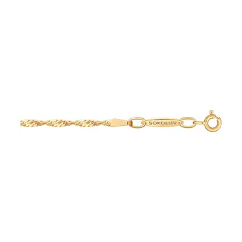 

Sokolov bracelet in gold, fashion jewelry, 585, women's/men's, male/female