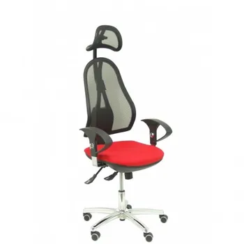 

340SC350B21C chair saddle hook black mesh seat fabric red adjustable arms with headboard and CRESPO