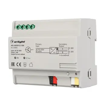 

023046 power supply arj-kn301cc-din (100-240V, 640ma) 1 PCs Arlight