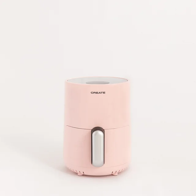CREATE- FRYER AIR, Air Fryer - Oil Free Fryer 1,5L, 900W, Non-Stick Basket, up to 200º, Auto Shut-Off, BPA Free, Fryer Rosa