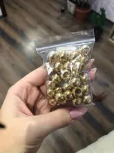 Lote de cuentas espaciadoras CCB de agujero grande para la fabricación de joyas, accesorios para manualidades, color dorado y plateado, diámetro de 4, 6, 8, 10 y 12mm, 30 a 100 unidades