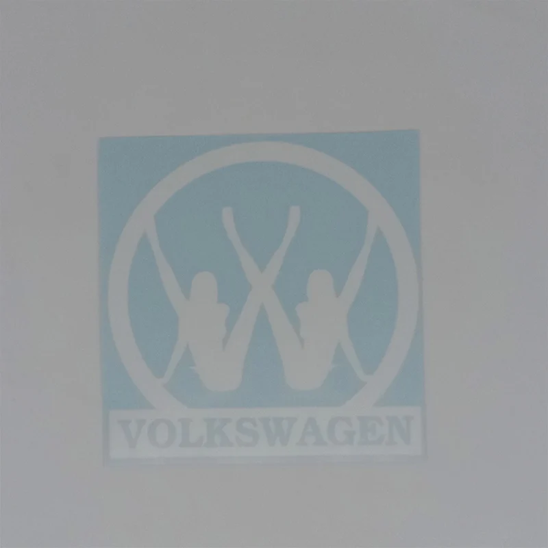 Sticker Emblem For Drivers Volkswagen. Cool Sticker With Girls. No