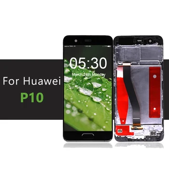 

10pcs/lot for Huawei P10 LCD Display Touch Screen Digitizer Assembly+Frame VTR-L09 VTR-L10 VTR-L29 Display Free Shipping DHL EMS