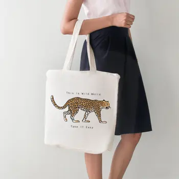 

Angemiel Bag This is Wild World Leopard Big Shopping Beach Tote Bag