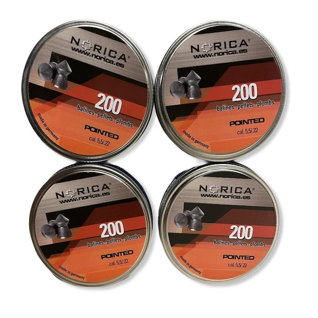 4 cajas Balines NORICA Pointed 5.5 mm 200 unidades-target-aire  comprimido-plomos-tiro al blanco-pellets-plombs - AliExpress