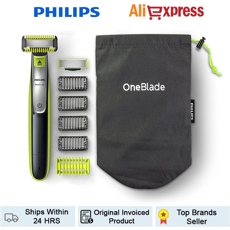 Триммер Philips OneBlade Pro QP2630 гибридный для сухого и влажного бритья 2 лезвия 5 расчесок