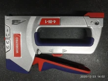 WORKPRO-pistola de grapas de alta resistencia 3 en 1, para bricolaje, mobiliario decoración Hogar, Manual de la grapadora, pistola de clavos con 800 grapas