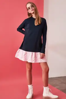 

Trendyol Striped Poplin Detailed Knit Dress TWOAW21EL0837