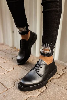 

LEATHER Chekich CH001 Fantasya Black Sole Male Shoes BLACK K & A 393981960