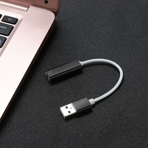 Внешняя звуковая карта USB HiFi Magic Voice 7.1CH, 1 выход 3.5 Jack(Черный