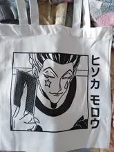 ¡Hisoka Morow de Hunter X Hunter Anime HxH hombro bolsas de lona de gran capacidad de la Universidad bolso Harajuku mujer bolsa de la compra