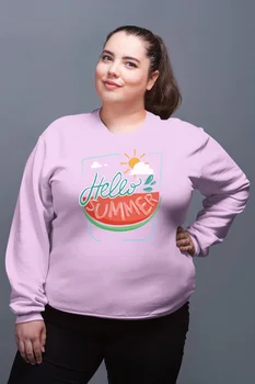 

Angemiel Wear Colorful Hello Summer Pink Women Sweatshirts
