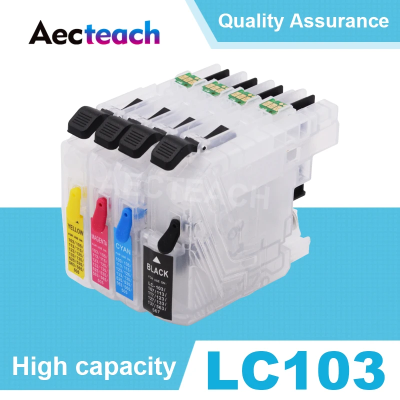 Aecteach Empty Printer Ink Cartridges For Brother LC103 XL LC 101 103