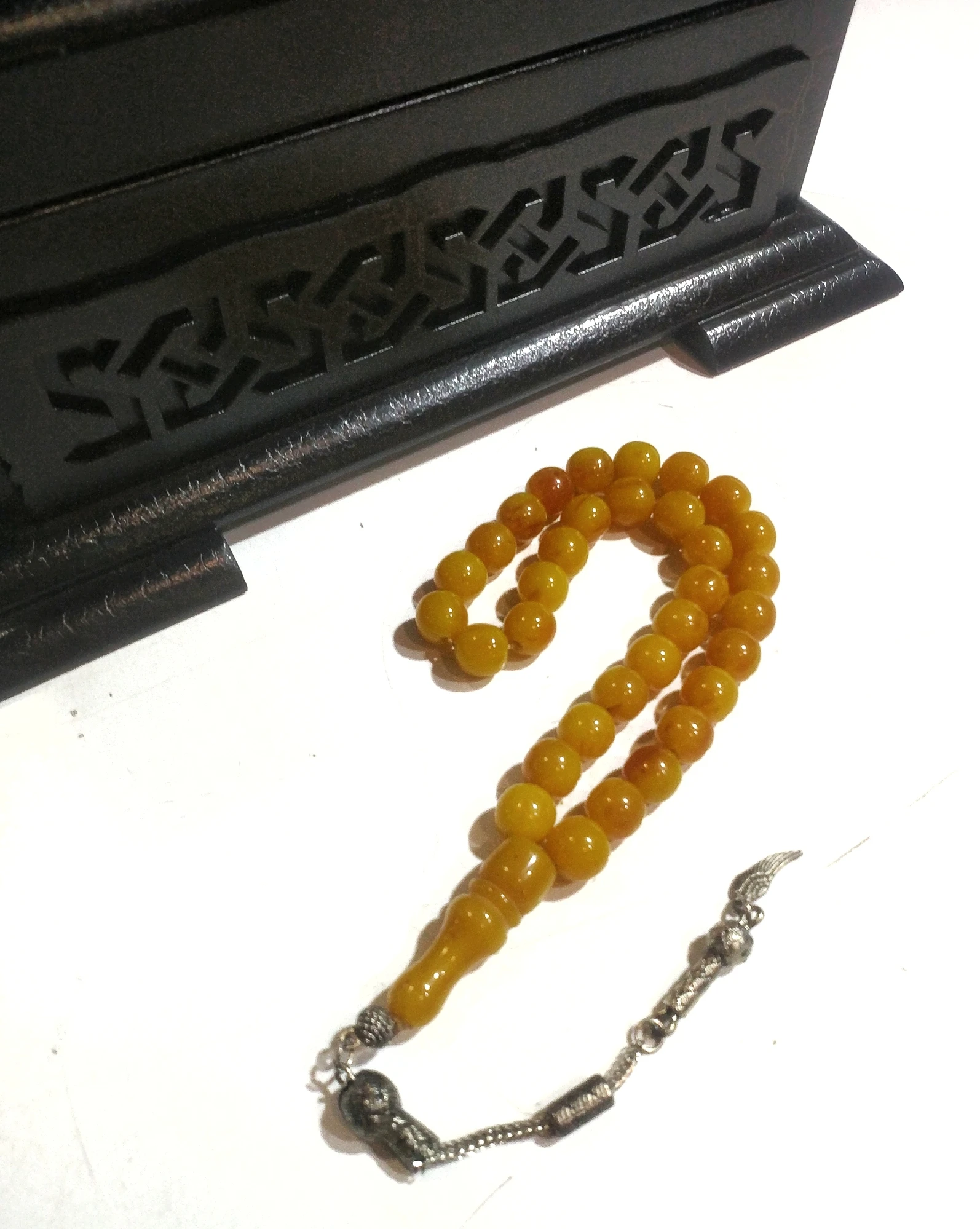 Islamic Tasbih Muslim Rosary Beads 33 Prayer For Men Bracelet For Men Accessory Musbiha Powder Amber Stone Handmade Turkey 03