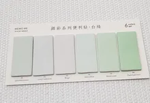 Juego de 6 colores bonitos, novedad, notas recordatorias adhesivas, pegatinas de índice, marcador de página, pegatina de bandera, suministros de papelería de oficina escolar