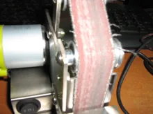 Minimáquina lijadora de banda eléctrica multifuncional, lijadora de cinta lijadora de pulido artesanal, afilador de bordes, 7 engranajes