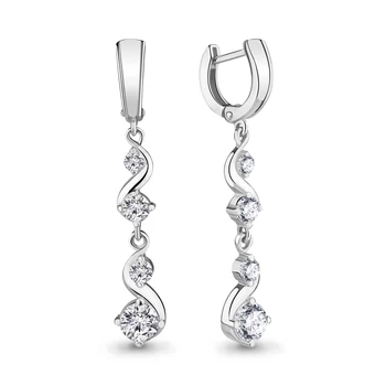 

Earrings made of silver with cubic zirconia Swarovski