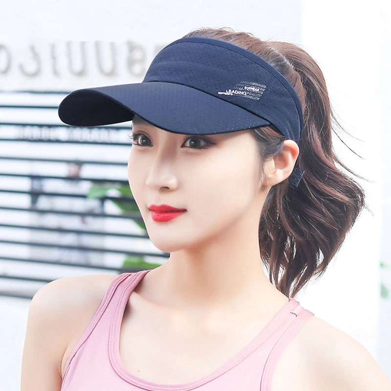 Summer Hats Long Brim Sunscreen Empty Top Hat Men Women Outdoor Sports Sunshade Baseball Caps Breathable Quick-drying Hats