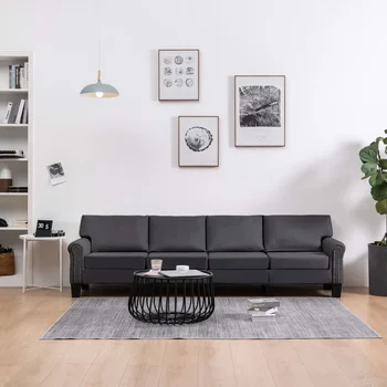 

4 seater sofa dark gray fabric sofas