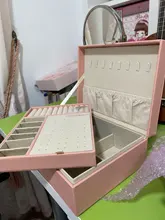 Joyero de cuero de alta capacidad para mujer, organizador de joyas de viaje, multifunción, collar, pendientes, caja de almacenamiento de anillo, regalos para mujer