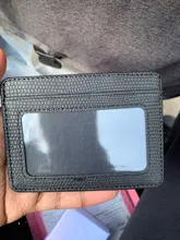 Fassory-Mini estuche pequeño de viaje con patrón de lagarto, soporte de tarjeta de identificación de negocios, billetera para hombre y mujer con ventana de identificación