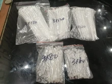 3x150-Combination-Set Cable-Zip-Ties Nylon-Wire Self-Locking Plastic Black White Or 3x100