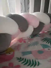 Room-Decor Crib-Bumper Plush-Bedding Braid Knot Baby Bed Ins-Protector Soft Infant Newborn