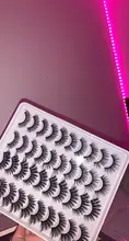 HBZGTLAD 2-20 pares 3D de visón pestañas falsas hecho a mano Wispy largo esponjosa pestañas falsas de ojos Natural extensión Kit de maquillaje Cilios