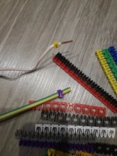 100/150pcs/lot Cable Markers Colourful C-Type Marker Number Tag Label For 2-3mm Wire