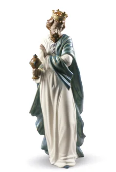 

NAO Figure King Gaspar With Cup. Sculpture Decoration Christmas. Kings of Porcelain